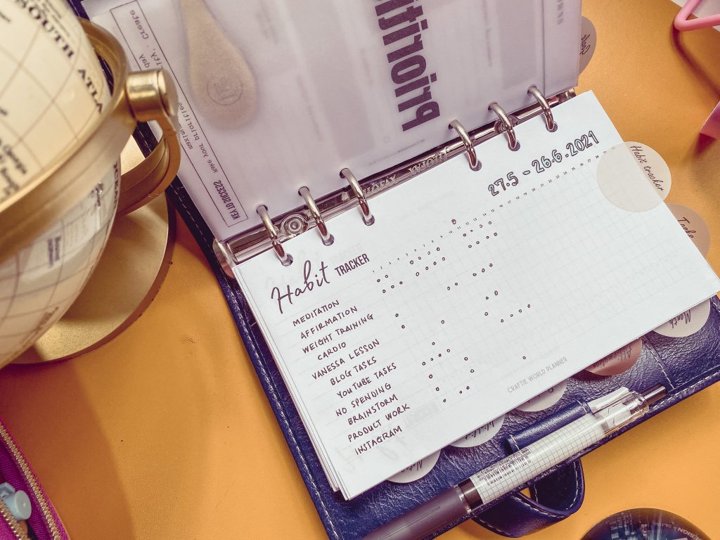create routine habit checklist
